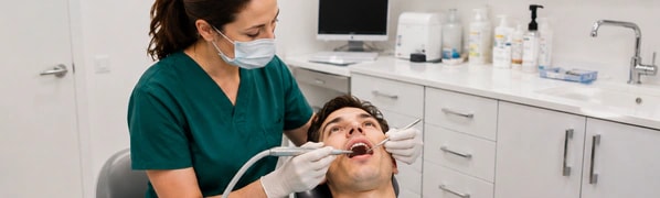 White Fillings appointment step 1 at Dalkeith Dental